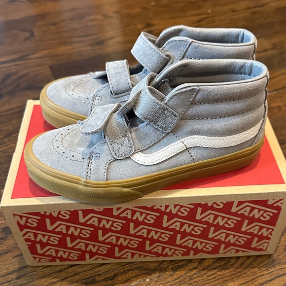 Vans Kids High-Top Sneakers - Light Gray and Tan - Picture 4 of 4